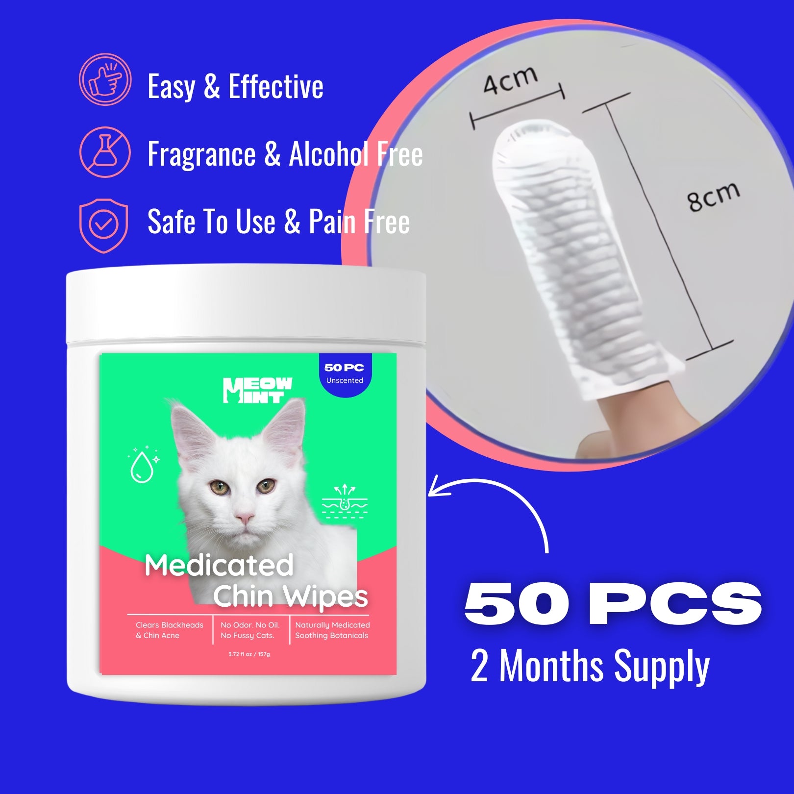 MeowMint™ Medicated Chin Wipes